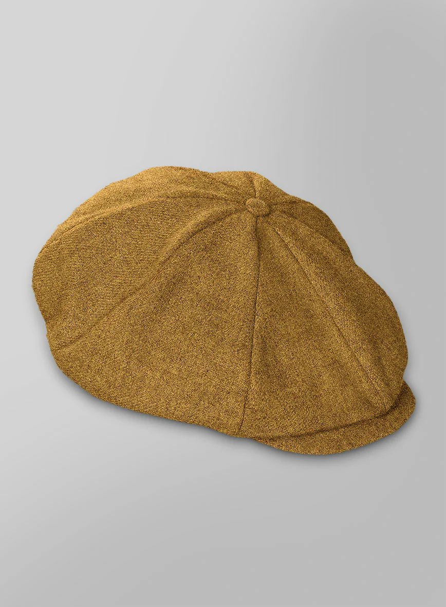 Naples English Mustard Tweed Newsboy Cap - Image 3