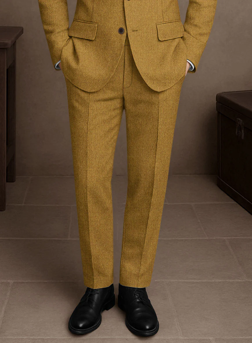 Naples English Mustard Tweed Pants - Image 2