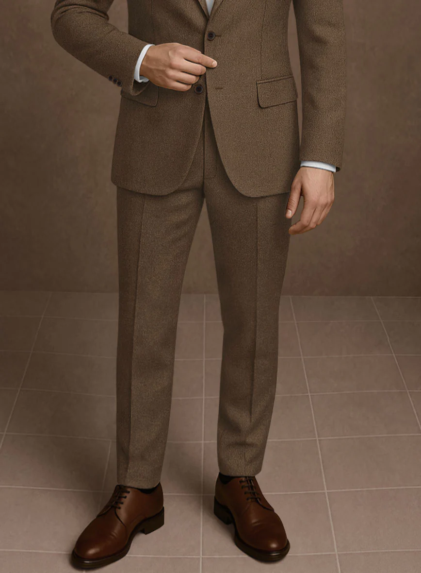 Naples Espresso Brown Tweed Suit - Image 8