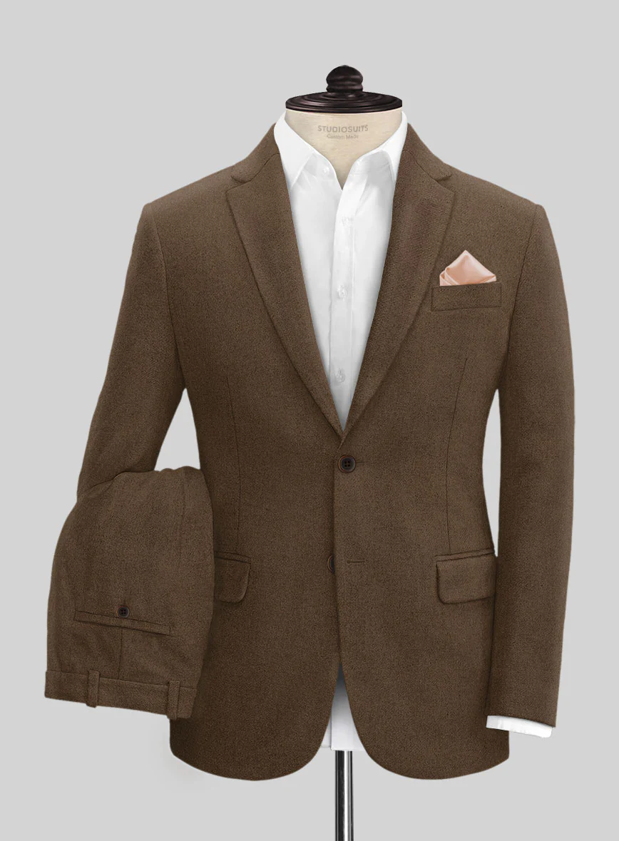 Naples Espresso Brown Tweed Suit - Image 2