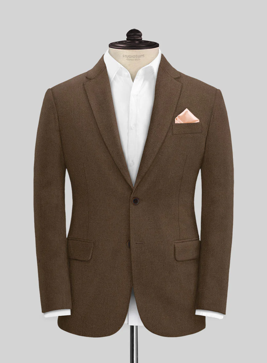 Naples Espresso Brown Tweed Suit - Image 4