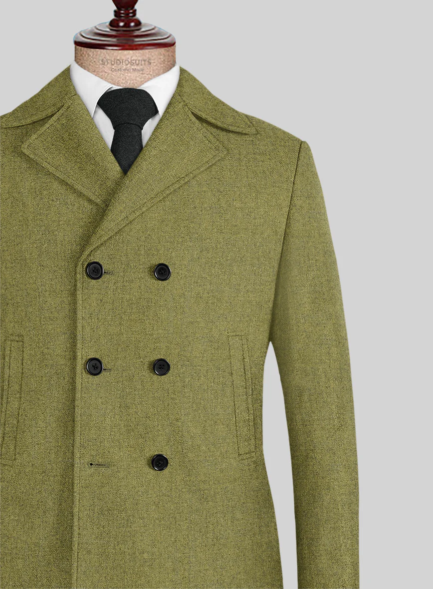 Naples Festa Green Tweed Pea Coat - Image 2