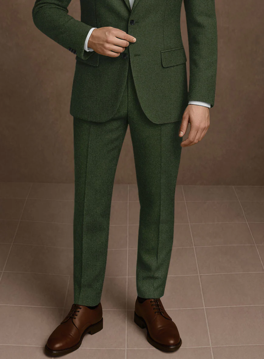Naples Forest Green Tweed Suit - Image 7
