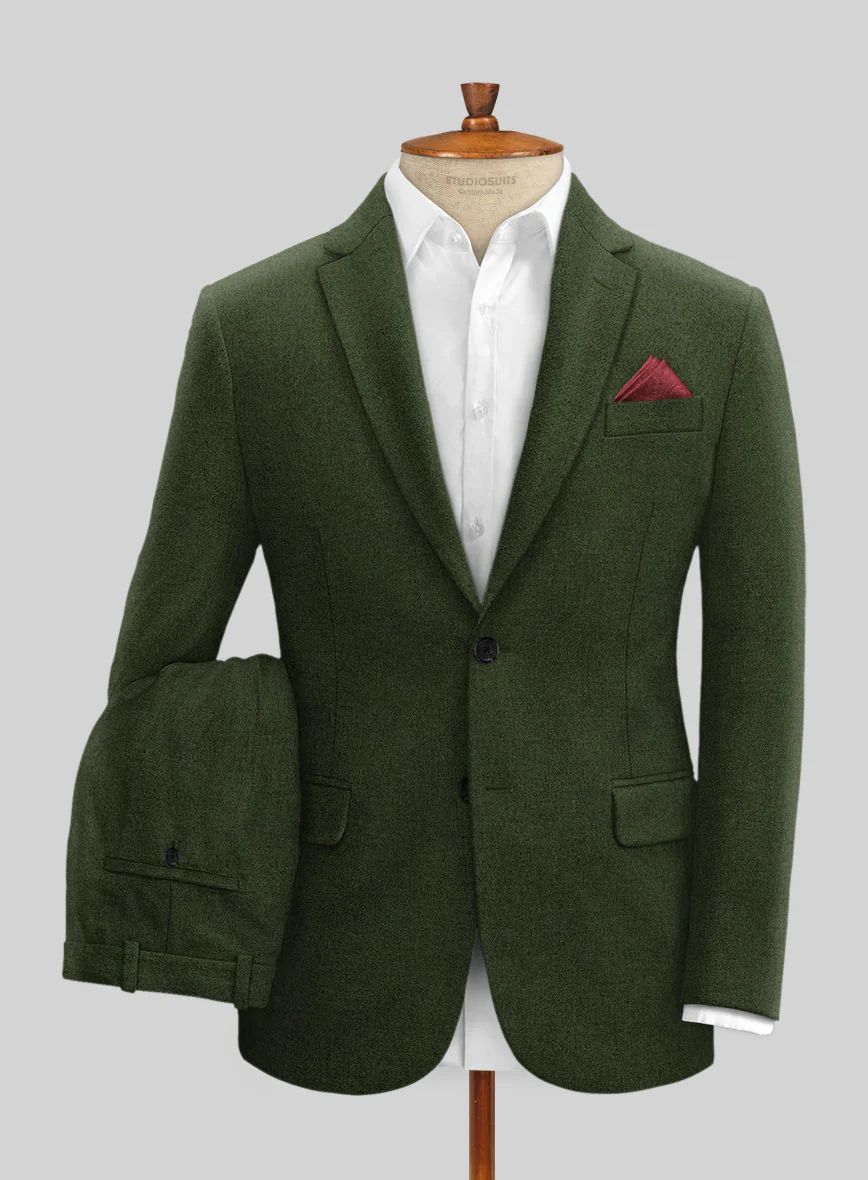 Naples Forest Green Tweed Suit - Image 2