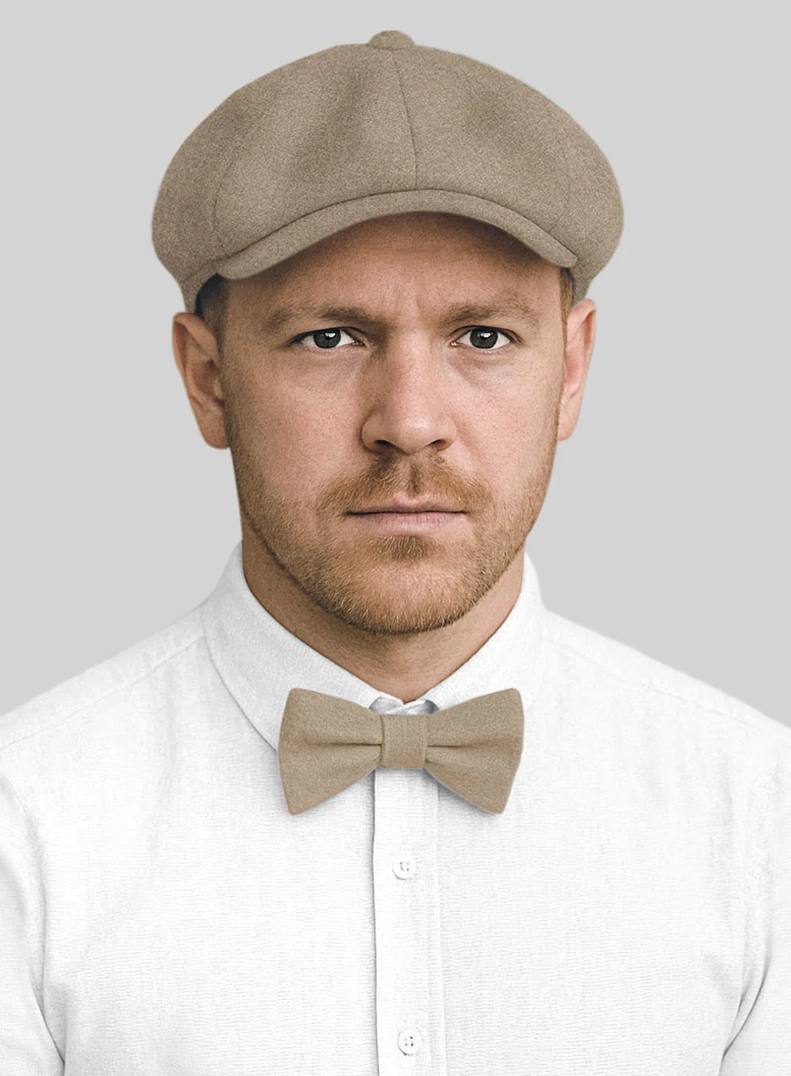 Naples Gondola Beige Tweed Newsboy Cap - Image 2