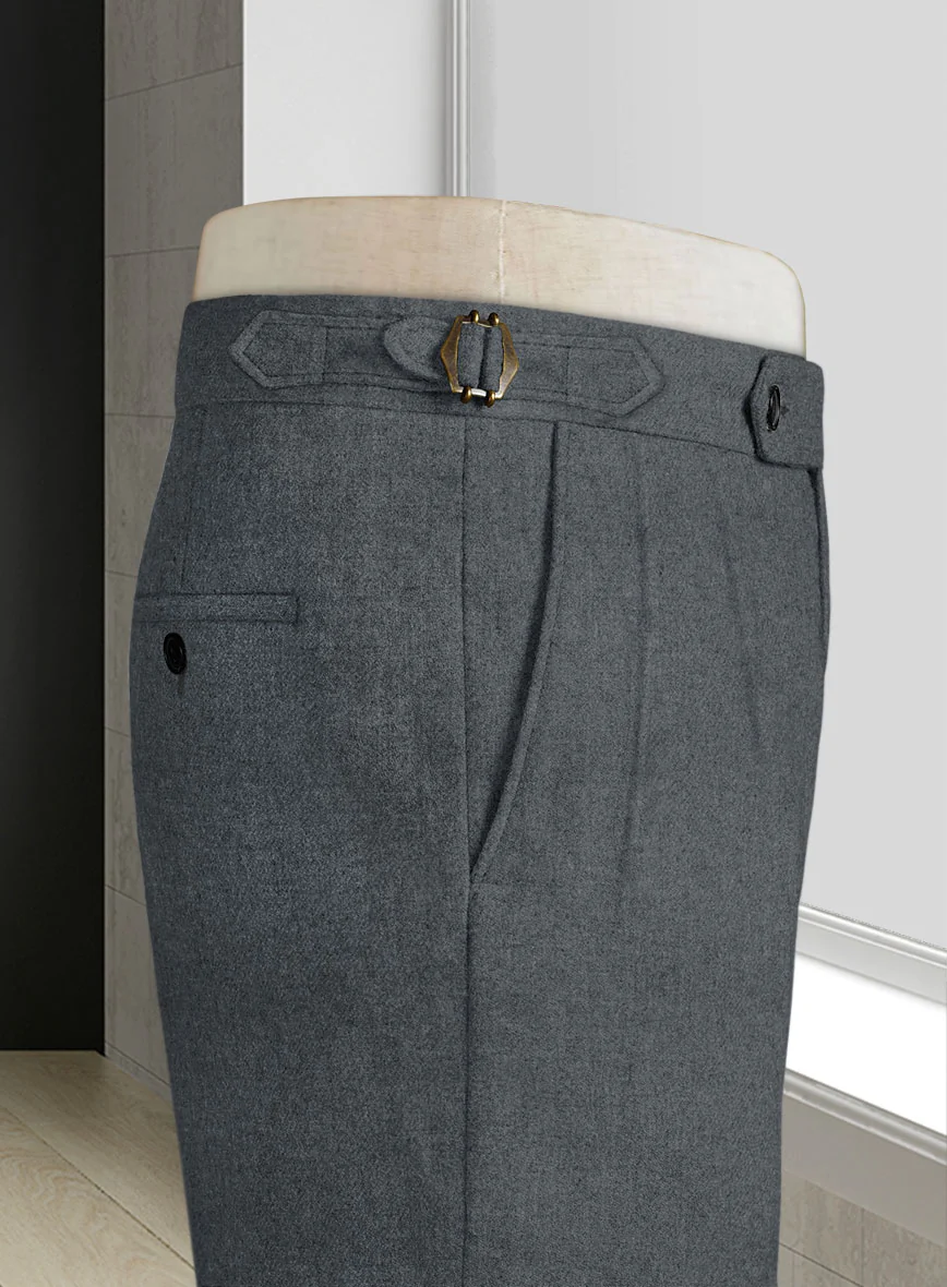 Naples Gray Highland Tweed Trousers - Image 5