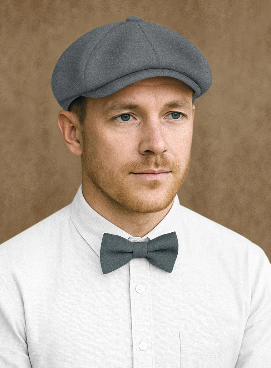 Naples Gray Tweed Newsboy Cap - Image 2