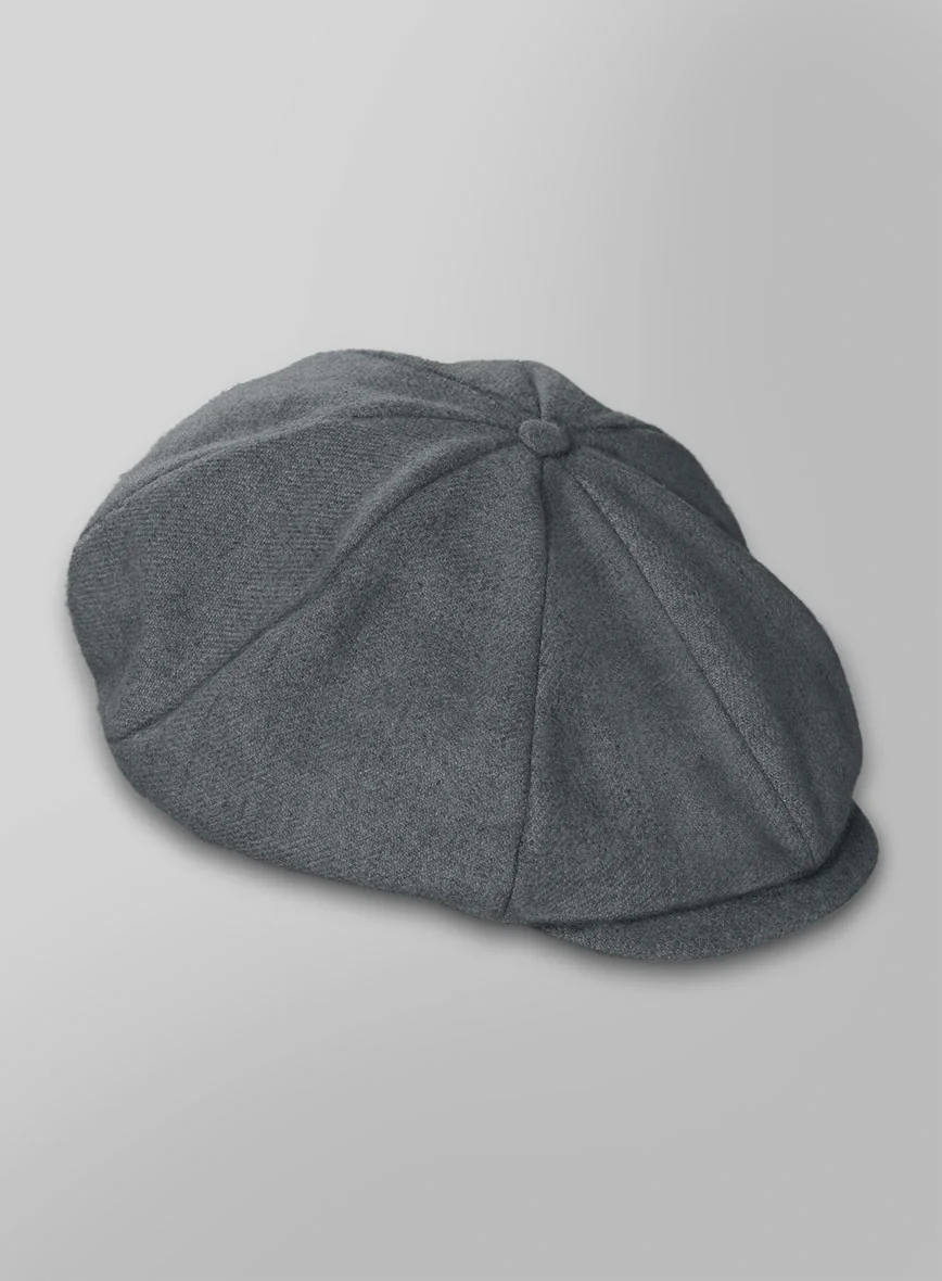 Naples Gray Tweed Newsboy Cap - Image 3