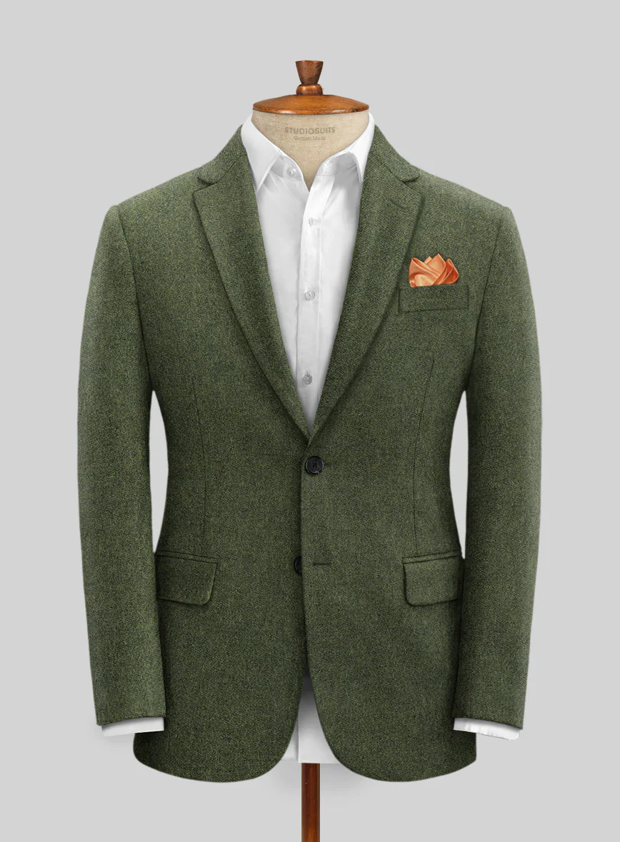 Naples Green Tweed Suit - Image 3
