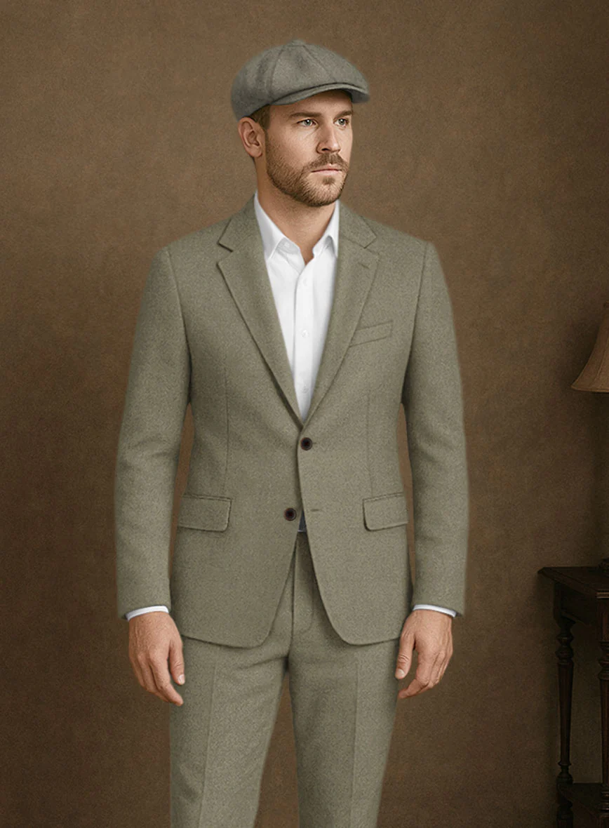 Naples Greige Tweed Suit - Image 3