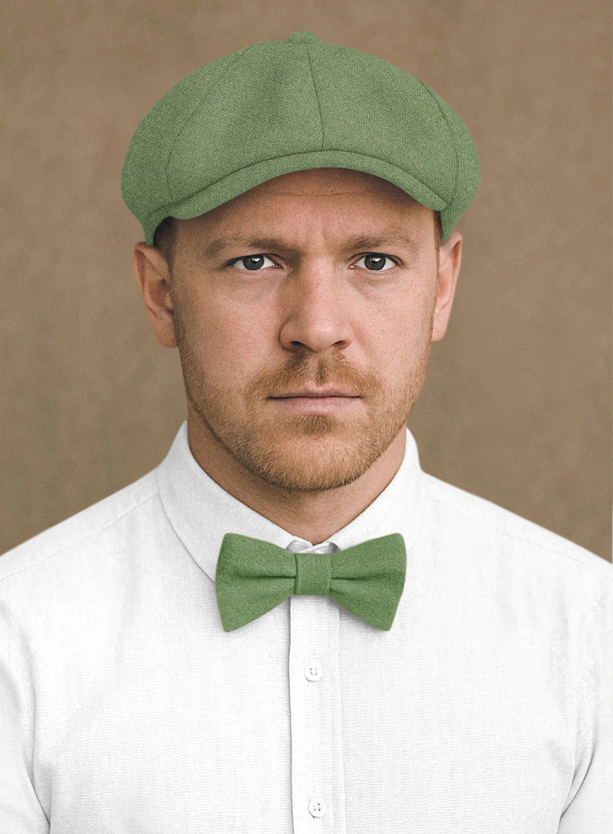 Naples Honeydew Green Tweed Newsboy Cap - Image 2