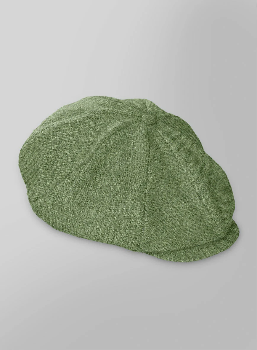 Naples Honeydew Green Tweed Newsboy Cap - Image 3