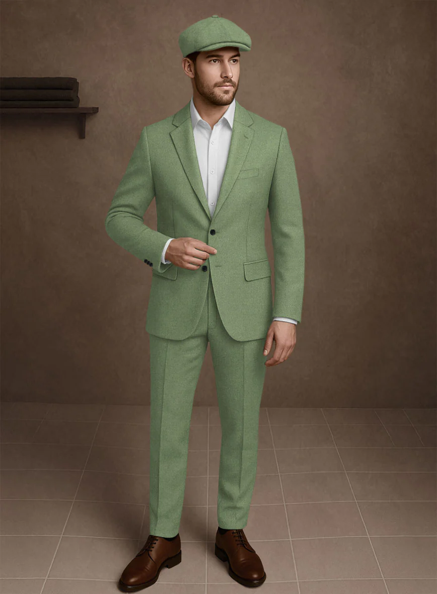 Naples Honeydew Green Tweed Suit