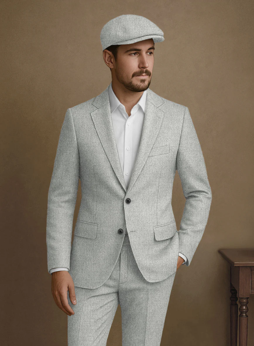 Naples Ice Gray Tweed Jacket - Image 2