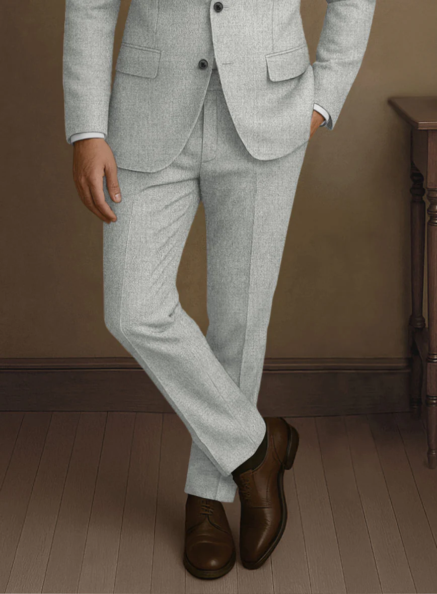Naples Ice Gray Tweed Pants - Image 2