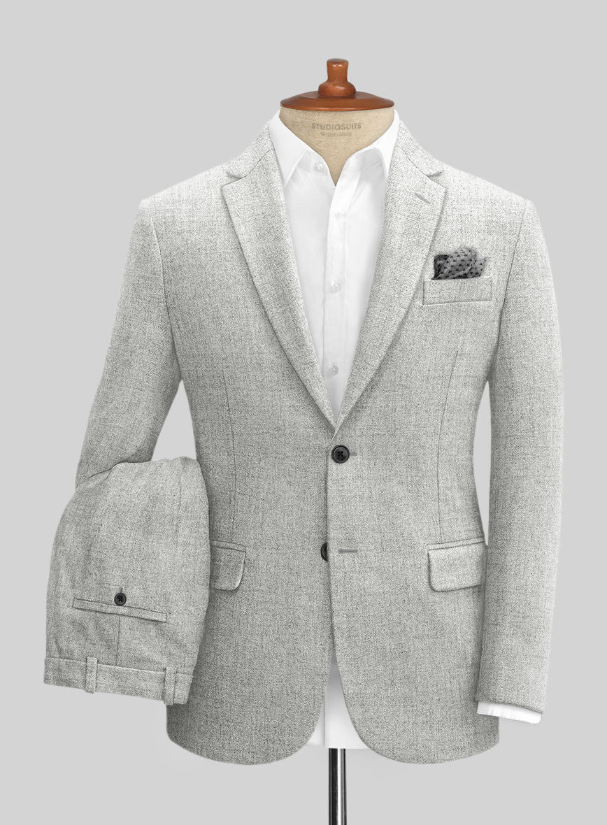 Naples Ice Gray Tweed Suit - Image 2