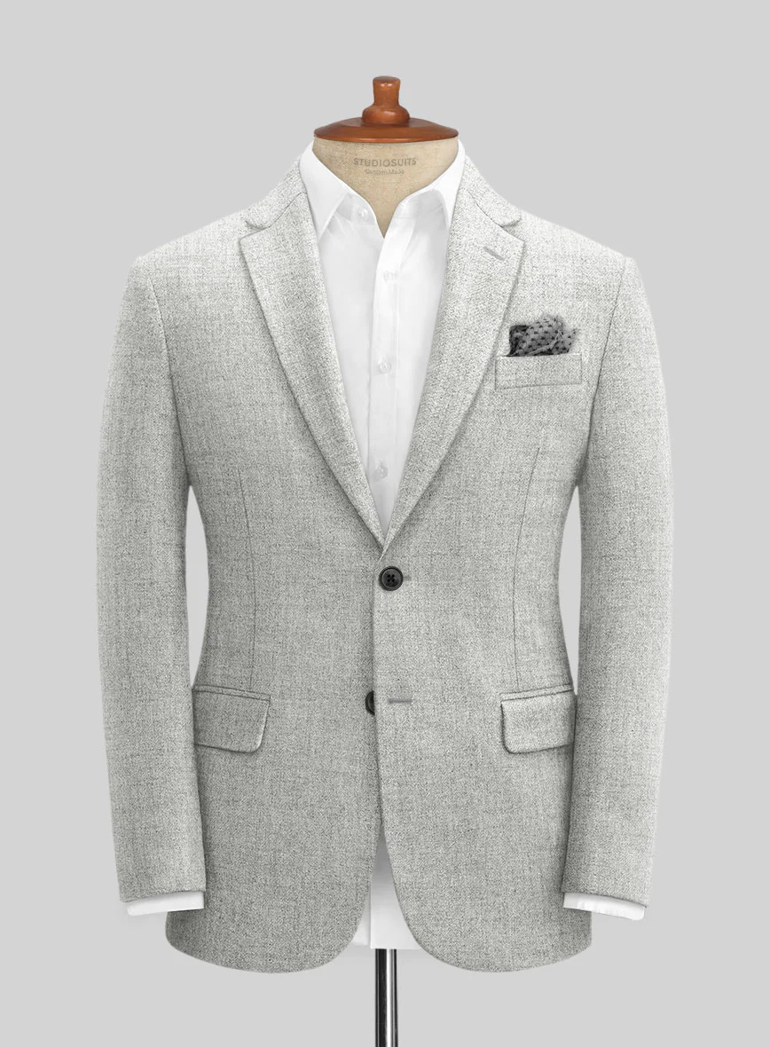 Naples Ice Gray Tweed Suit - Image 5