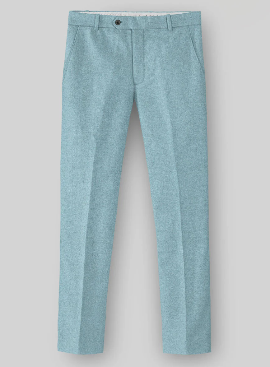 Naples Light Blue Tweed Pants - Image 2