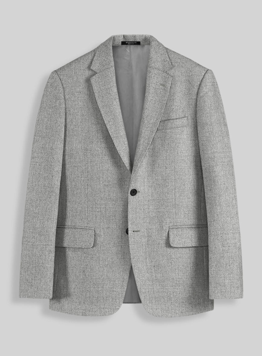Naples Light Gray Tweed Suit - Image 3