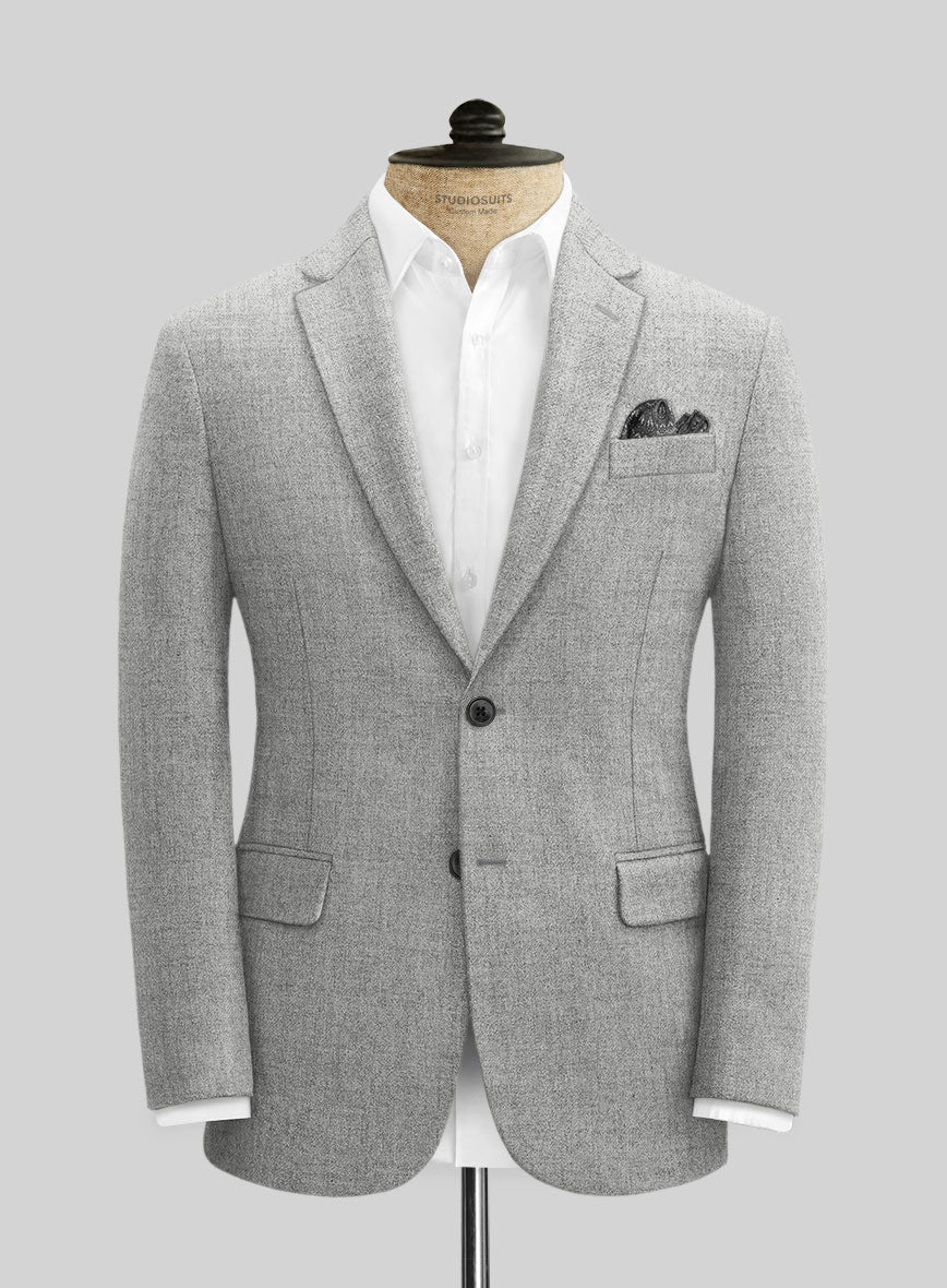 Naples Light Gray Tweed Suit - Image 5