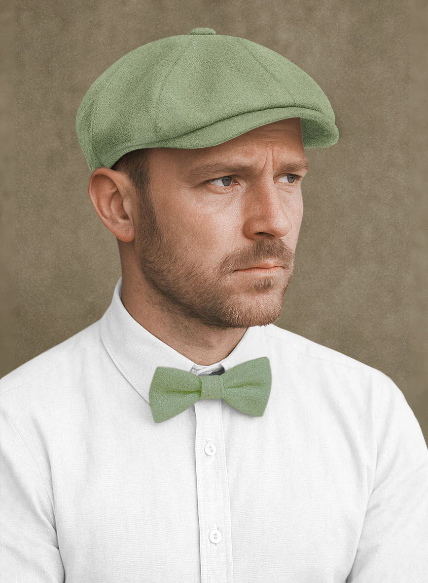 Naples Light Green Tweed Newsboy Cap - Image 2