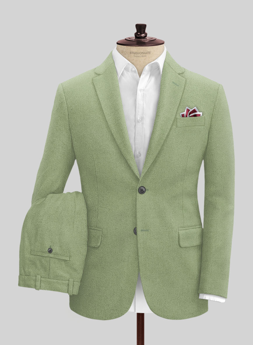 Naples Light Green Tweed Suit - Image 2