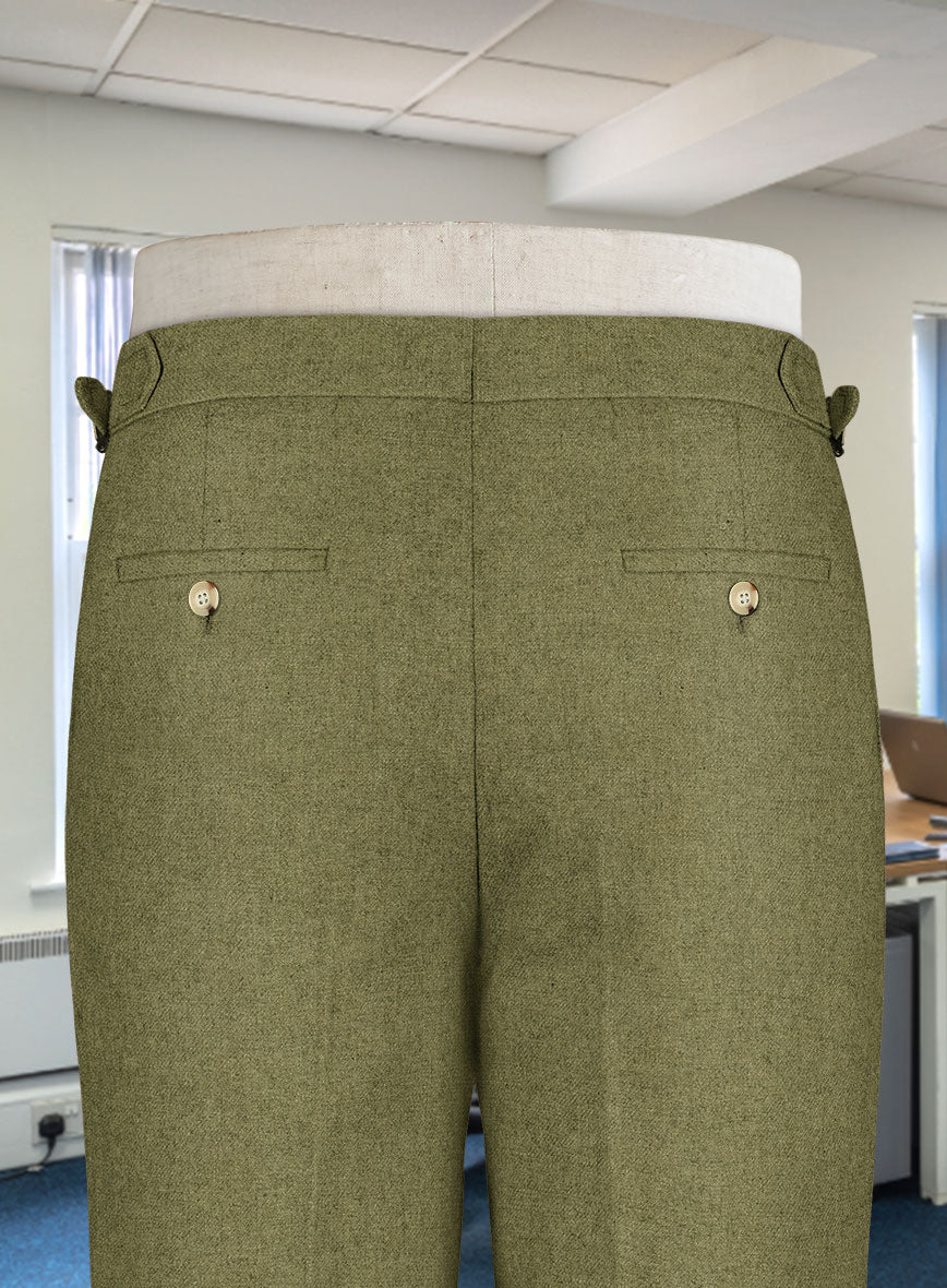 Naples Martini Green Highland Tweed Trousers - Image 4