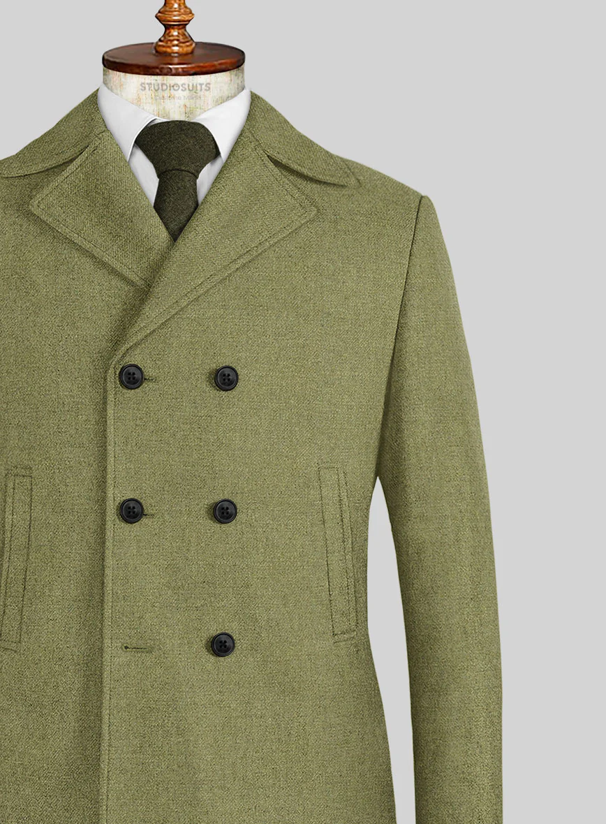 Naples Martini Green Tweed Pea Coat - Image 2