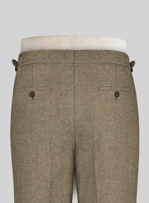 Naples Melange Brown Highland Tweed Trousers - Image 5