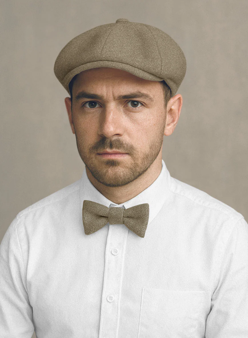 Naples Melange Brown Tweed Newsboy Cap - Image 2