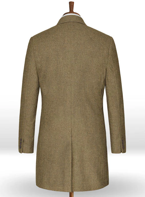 Naples Melange Brown Tweed Overcoat - Image 3
