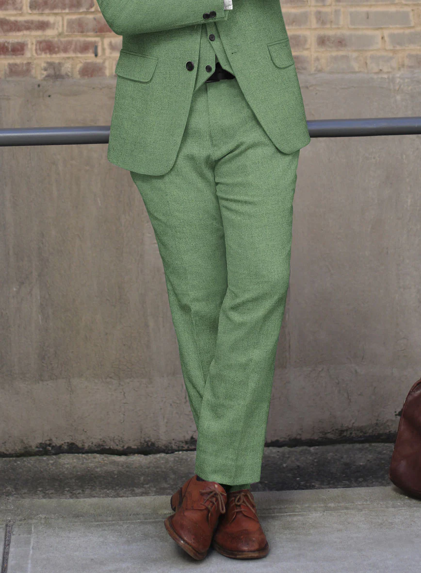 Naples Milanese Green Tweed Pants - Image 2