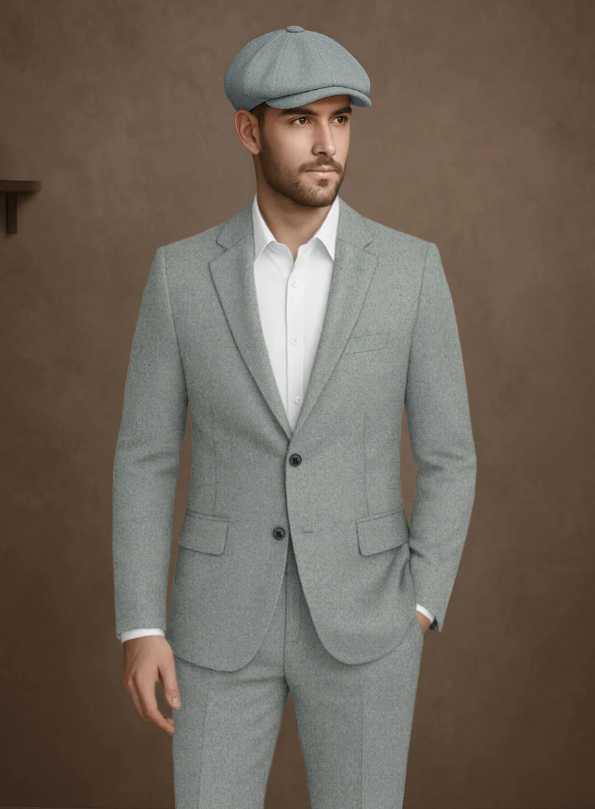 Naples Milano Sage Green Tweed Jacket - Image 2