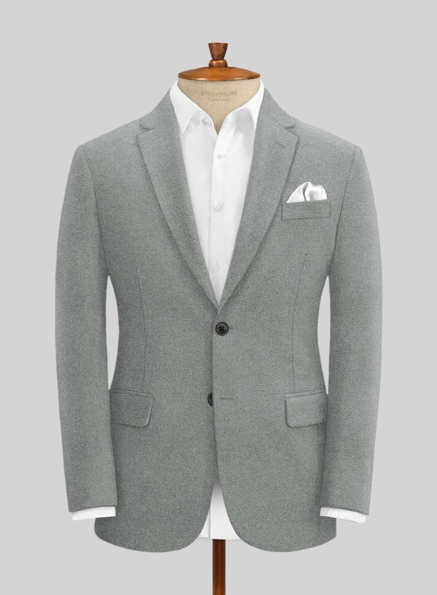 Naples Milano Sage Green Tweed Jacket - Image 3