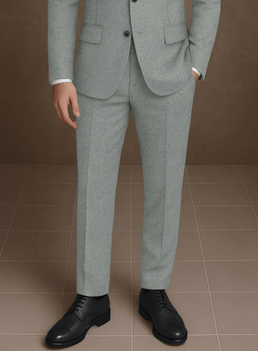 Naples Milano Sage Green Tweed Suit - Image 7