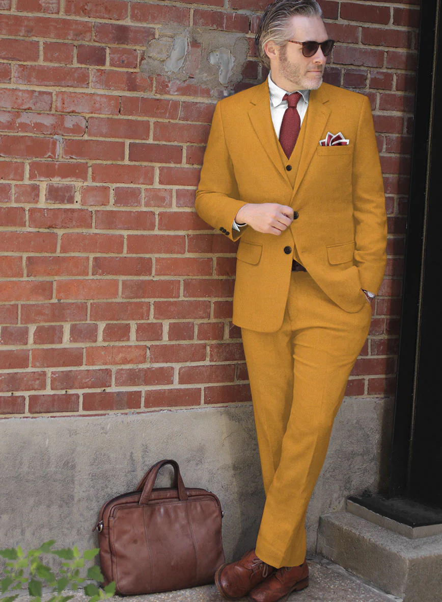 Naples Mimosa Yellow Tweed Suit - Image 2