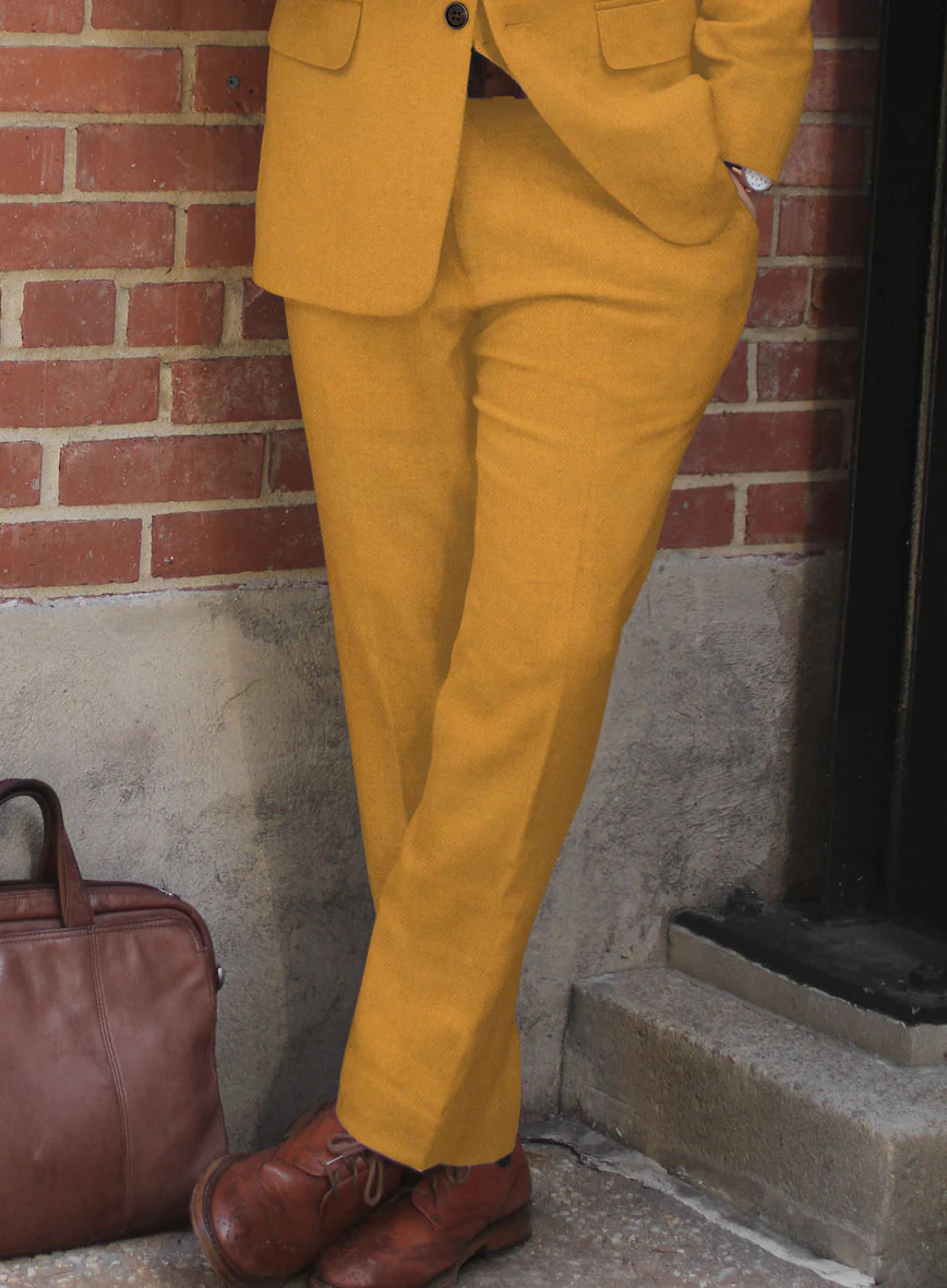 Naples Mimosa Yellow Tweed Suit - Image 5