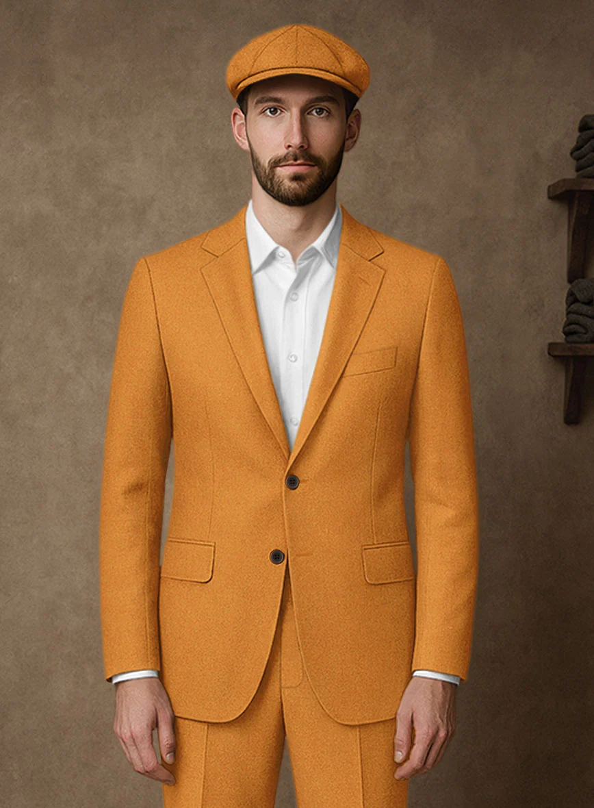 Naples Mustard Tweed Jacket - Image 2