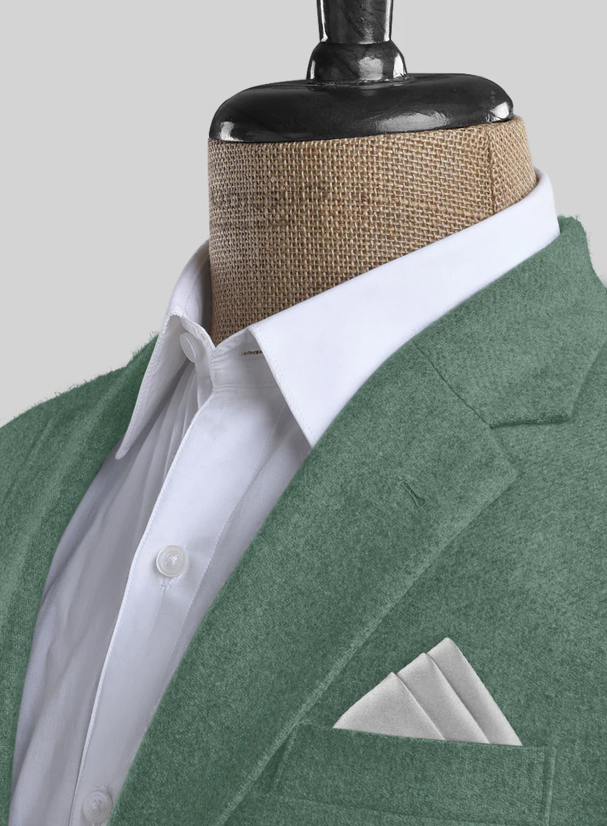 Naples Muted Green Tweed Jacket - Image 2