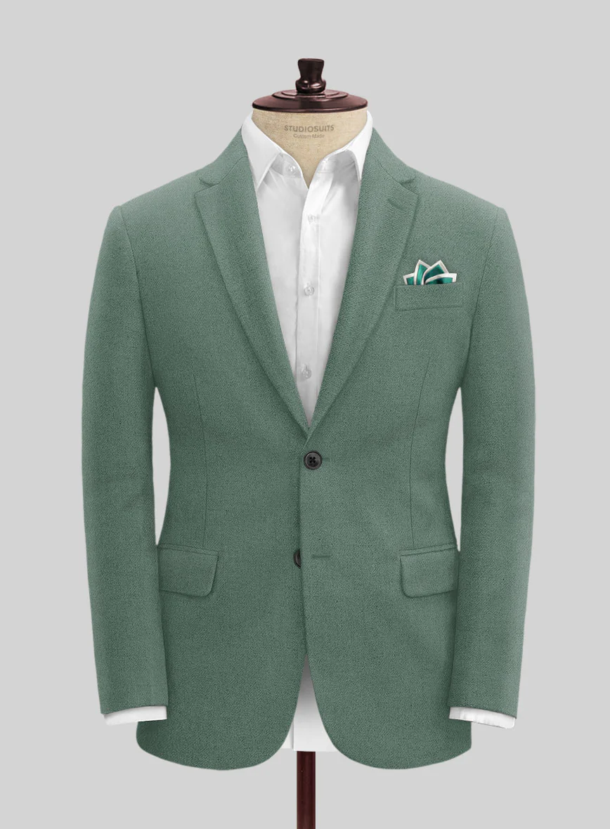 Naples Muted Green Tweed Suit - Image 3