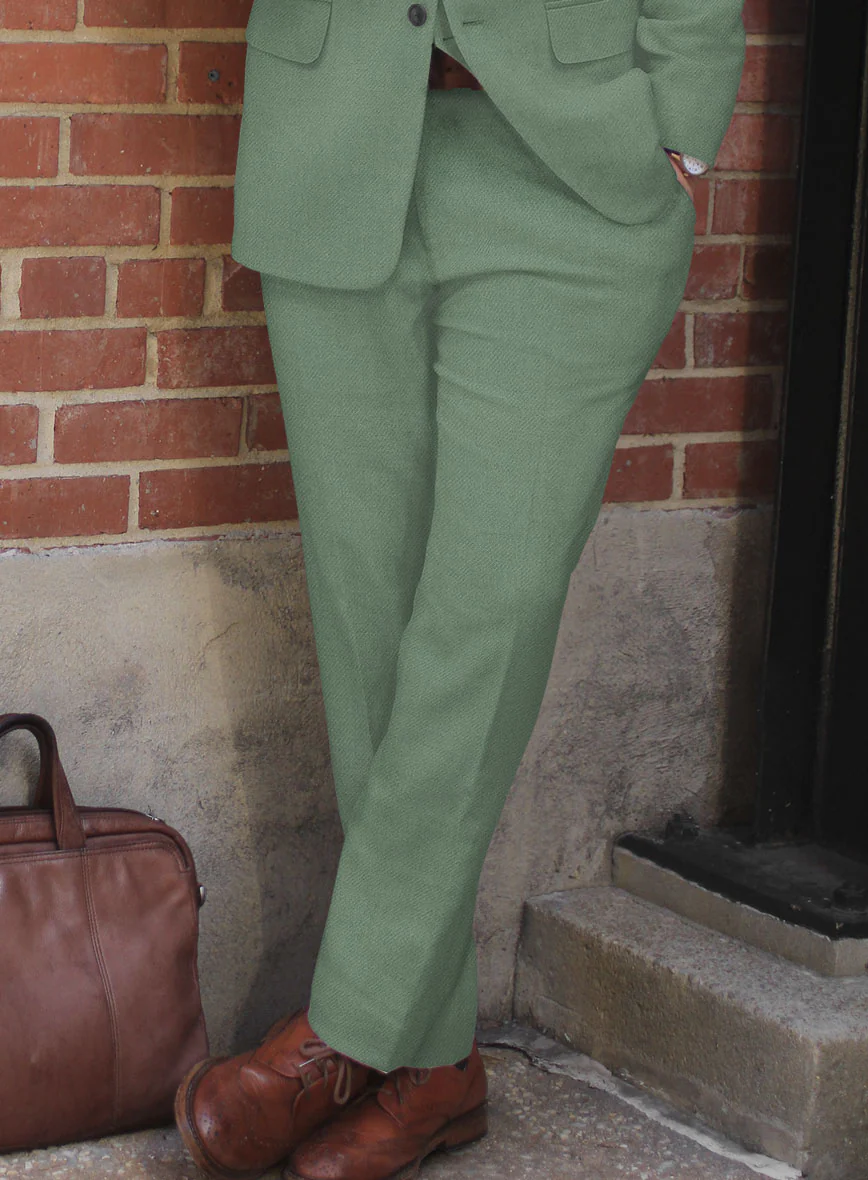 Naples Notte Green Tweed Pants - Image 2