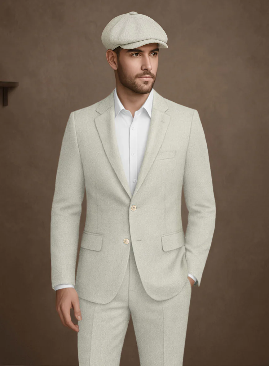 Naples Off White Tweed Jacket - Image 2