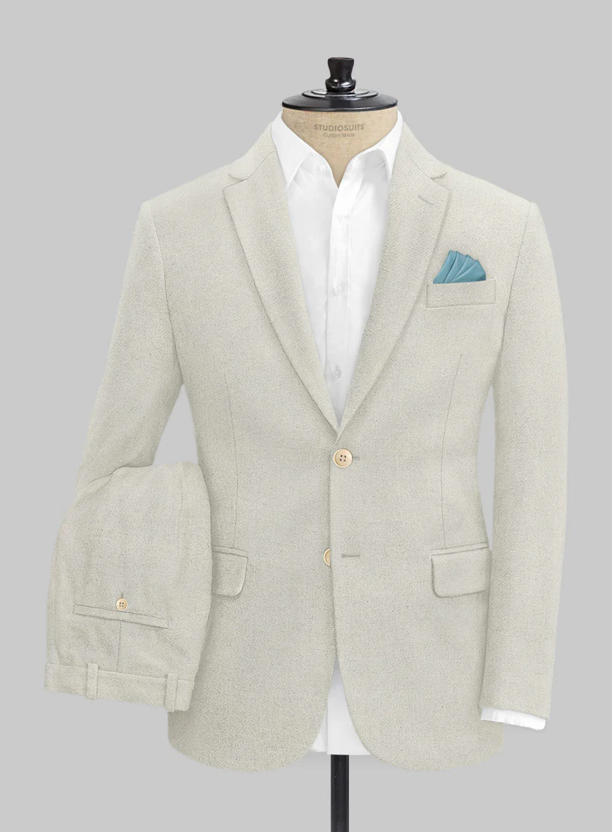 Naples Off White Tweed Suit - Image 2