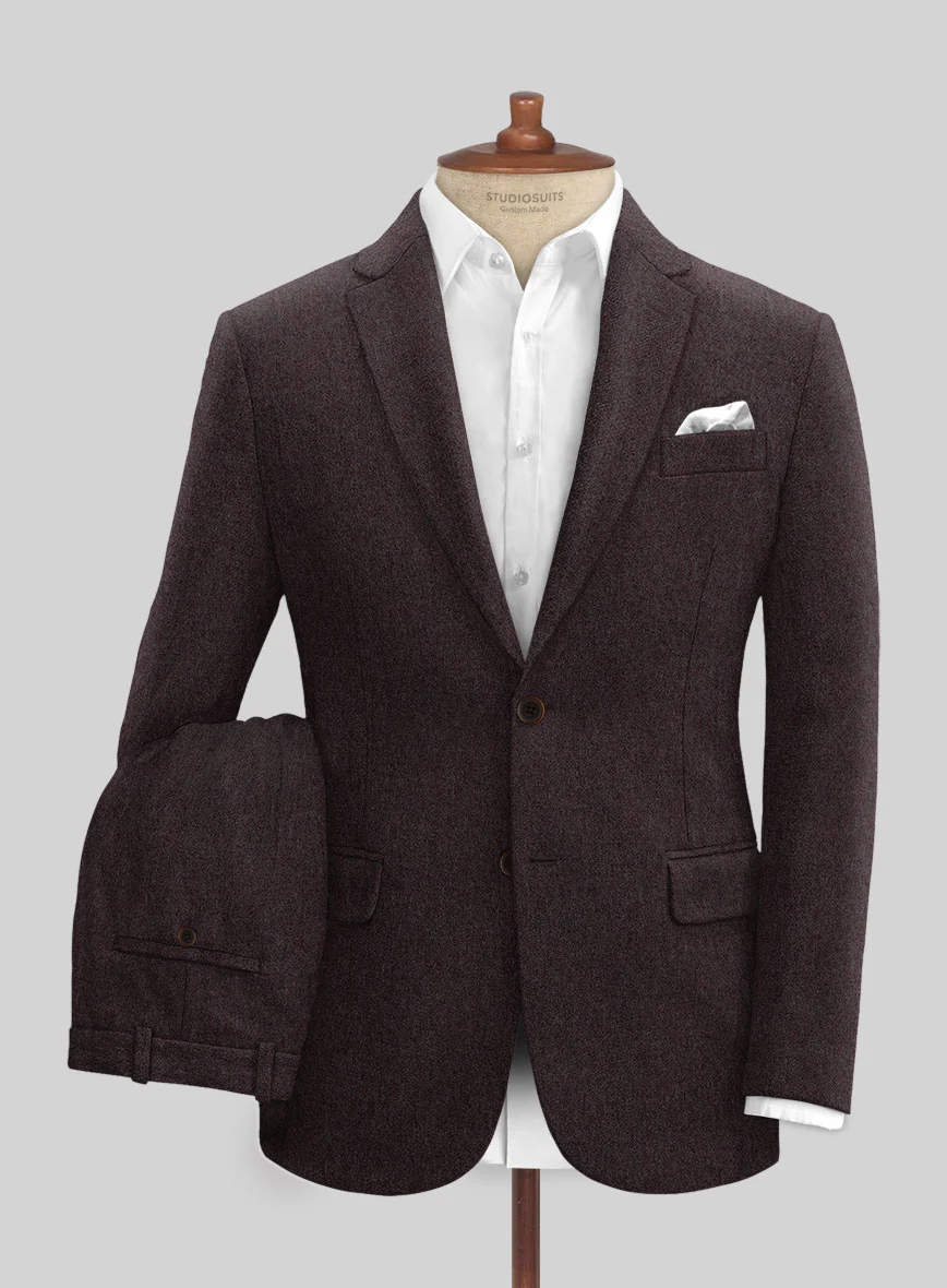 Naples Opera Wine Tweed Suit - Image 2