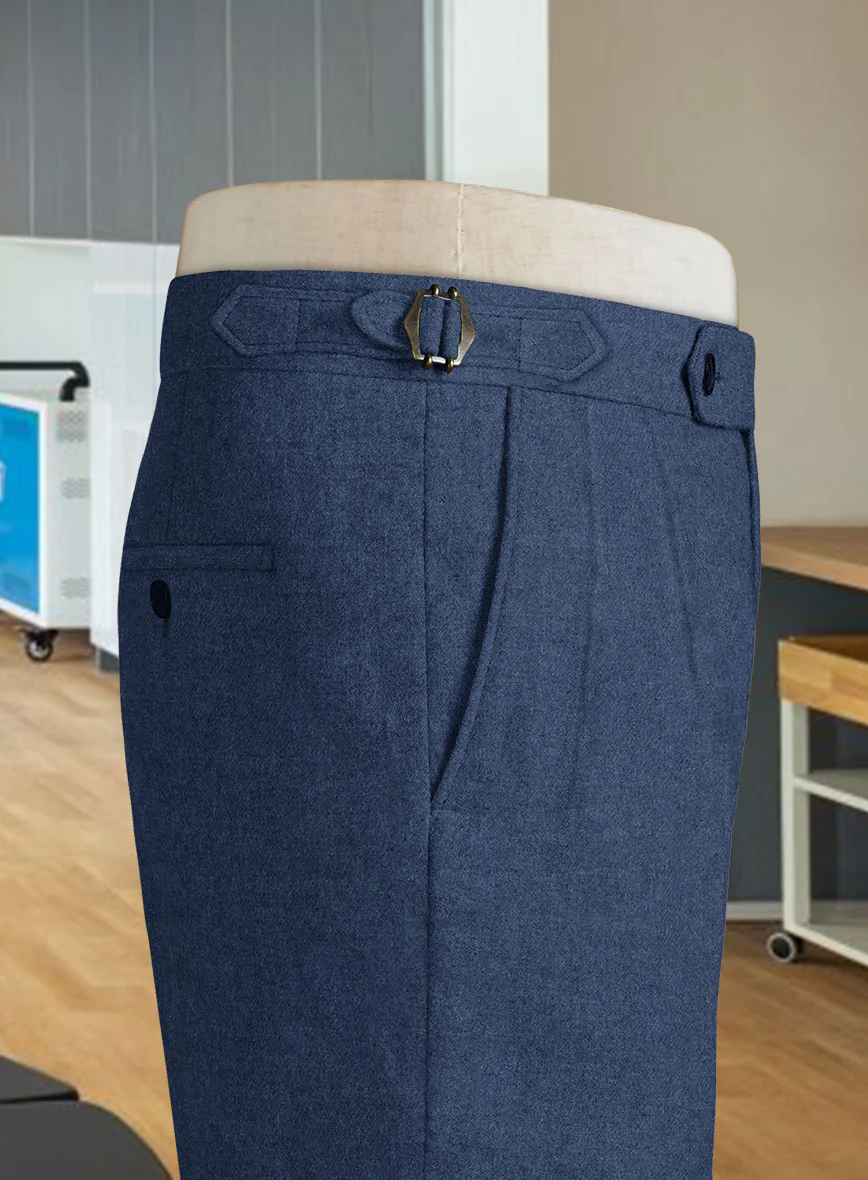 Naples Pacific Blue Highland Tweed Trousers - Image 4