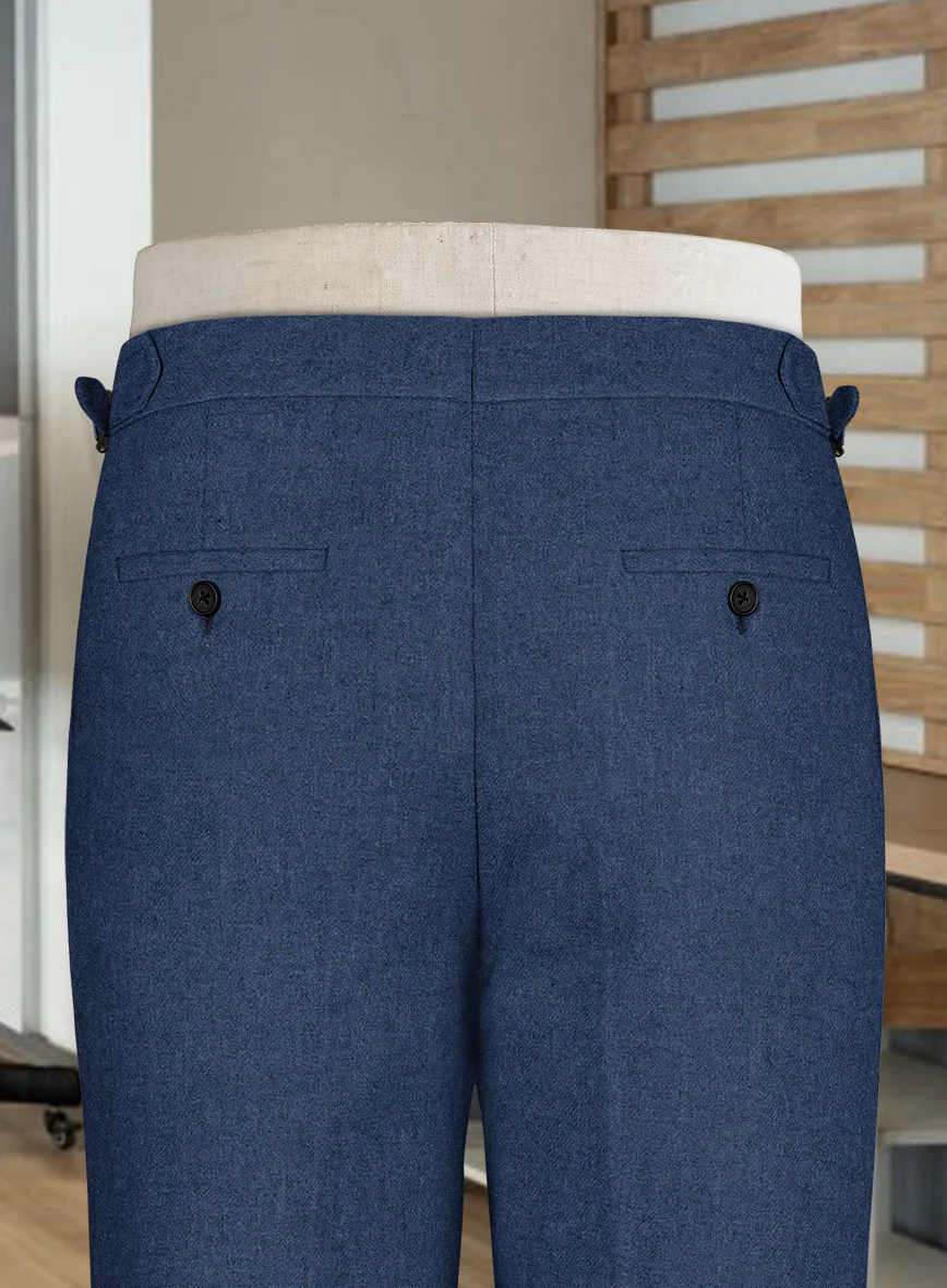 Naples Pacific Blue Highland Tweed Trousers - Image 5