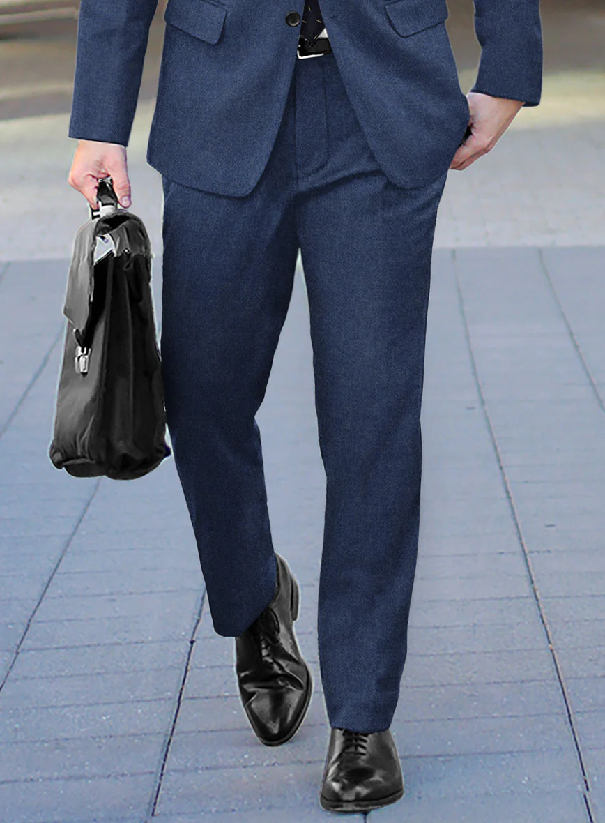 Naples Pacific Blue Tweed Pants - Image 2
