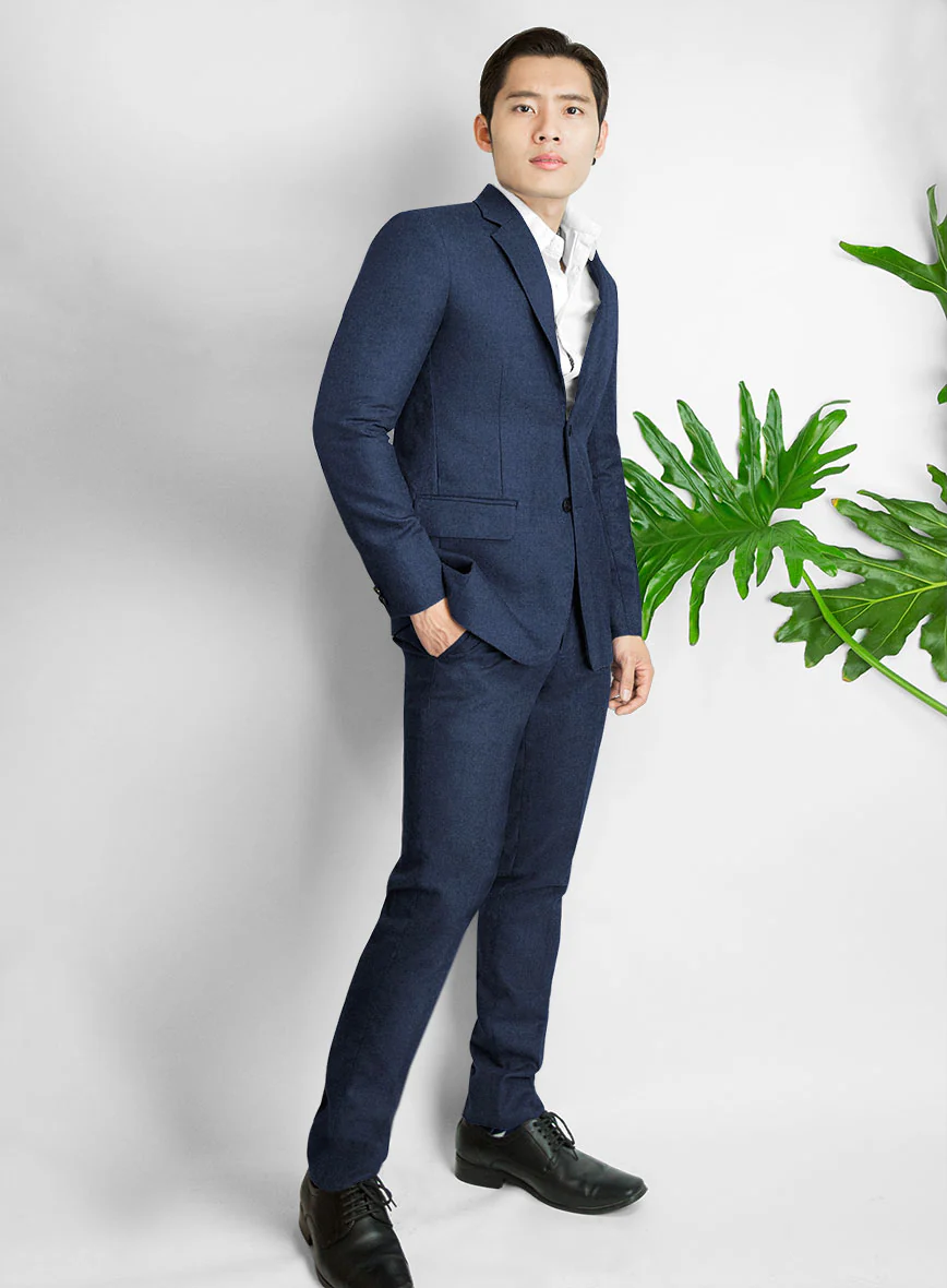 Naples Pacific Blue Tweed Suit - Image 2
