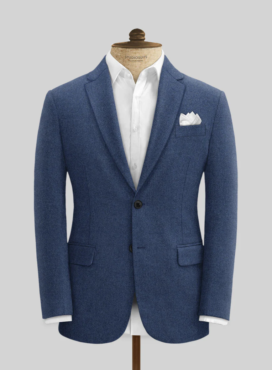 Naples Pacific Blue Tweed Suit - Image 3