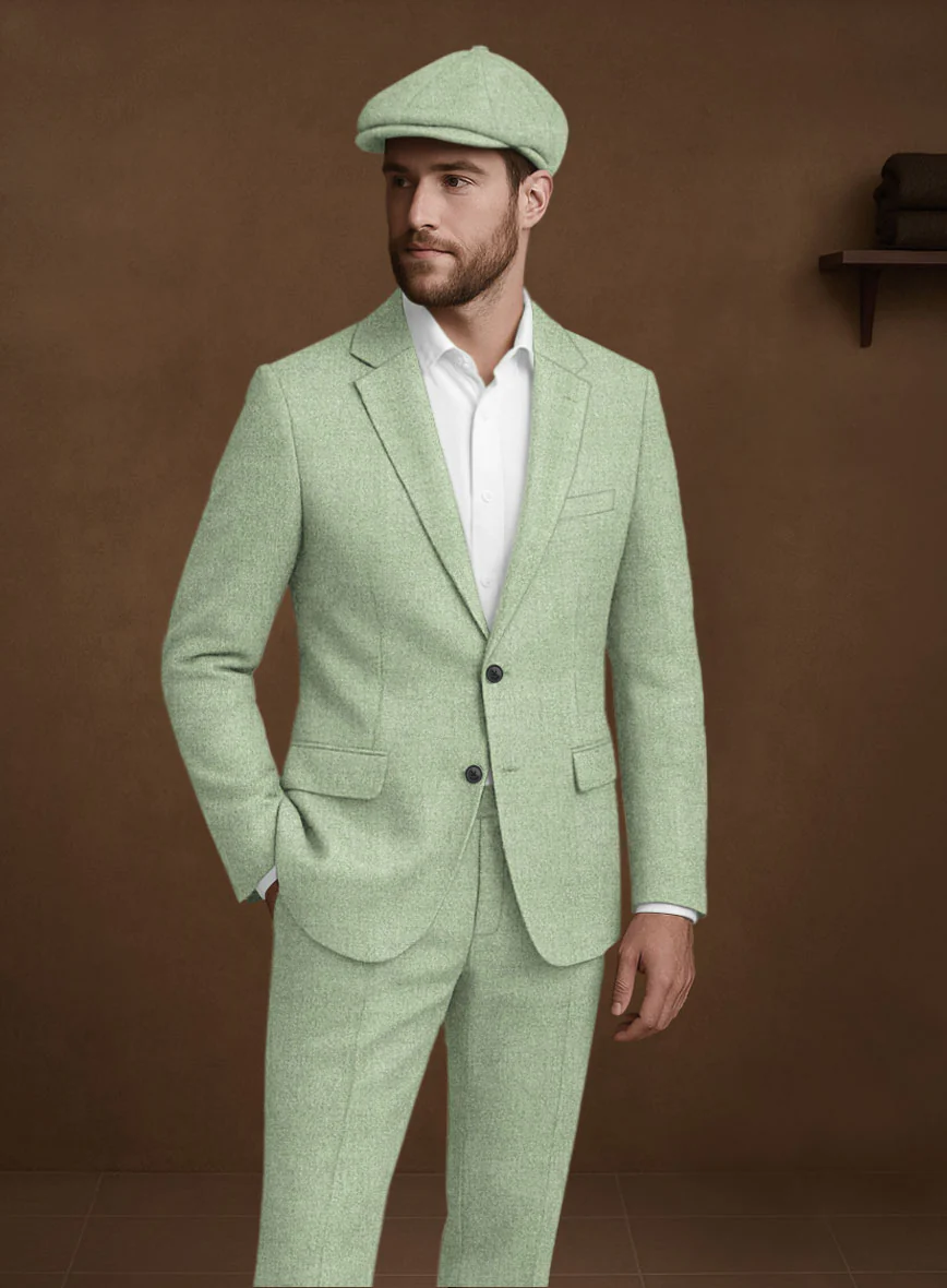 Naples Pista Green Tweed Jacket - Image 2